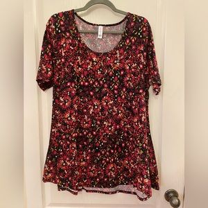 Lularoe perfect T XL red and black